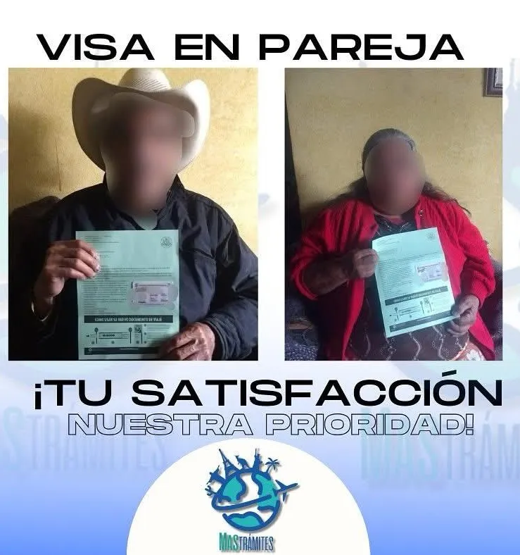 Cliente de MAS Trámites con su visa aprobada (1 de 7)