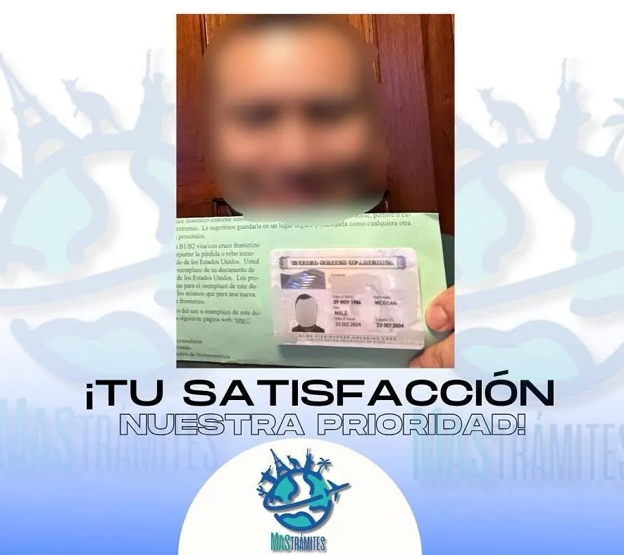 Cliente de MAS Trámites con su visa aprobada (4 de 7)